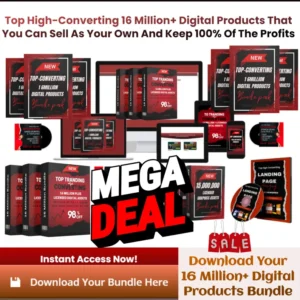 Top 16 Million+ Digital Products Bundle Premium Pack for passive income with resell rights